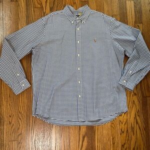 Ralph Lauren Blue Gingham Button Up Shirtt